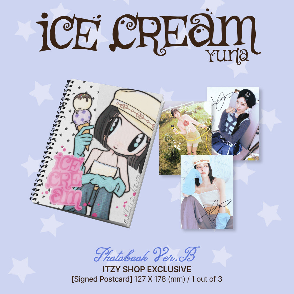 ITZY Icecream ユナ solo サノク トレカ B Ice Cream Photobook Ver. B - Itzy Official Store