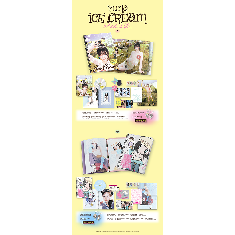 Ice Cream Photobook Flatlay