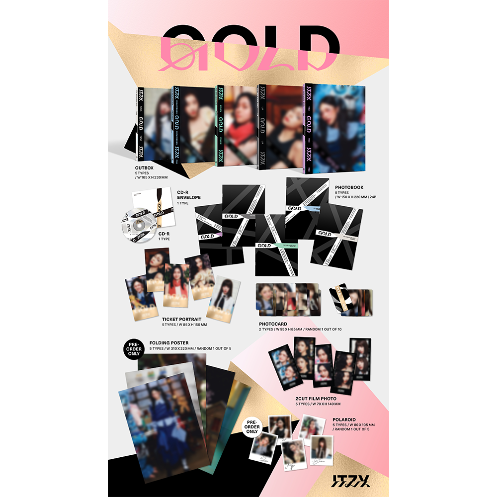 ITZY GOLD デジパック ver 未開封 5冊 GOLD (Digipack Ver.) - Itzy Official Store